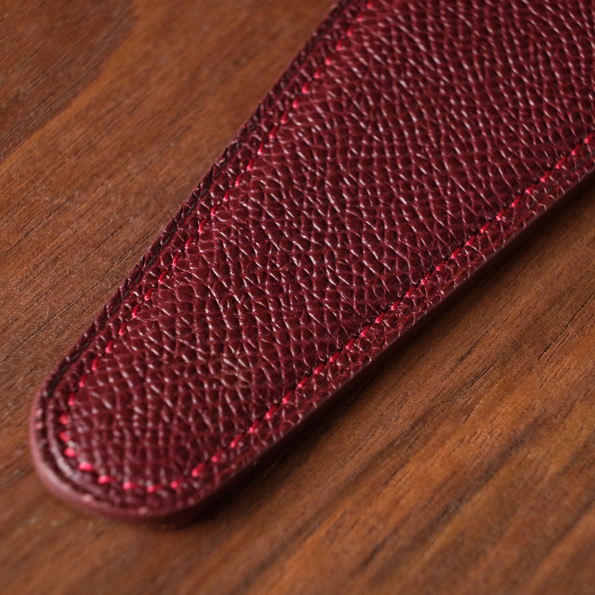 Oak and Honey Leather Goods Leather Belt Detail