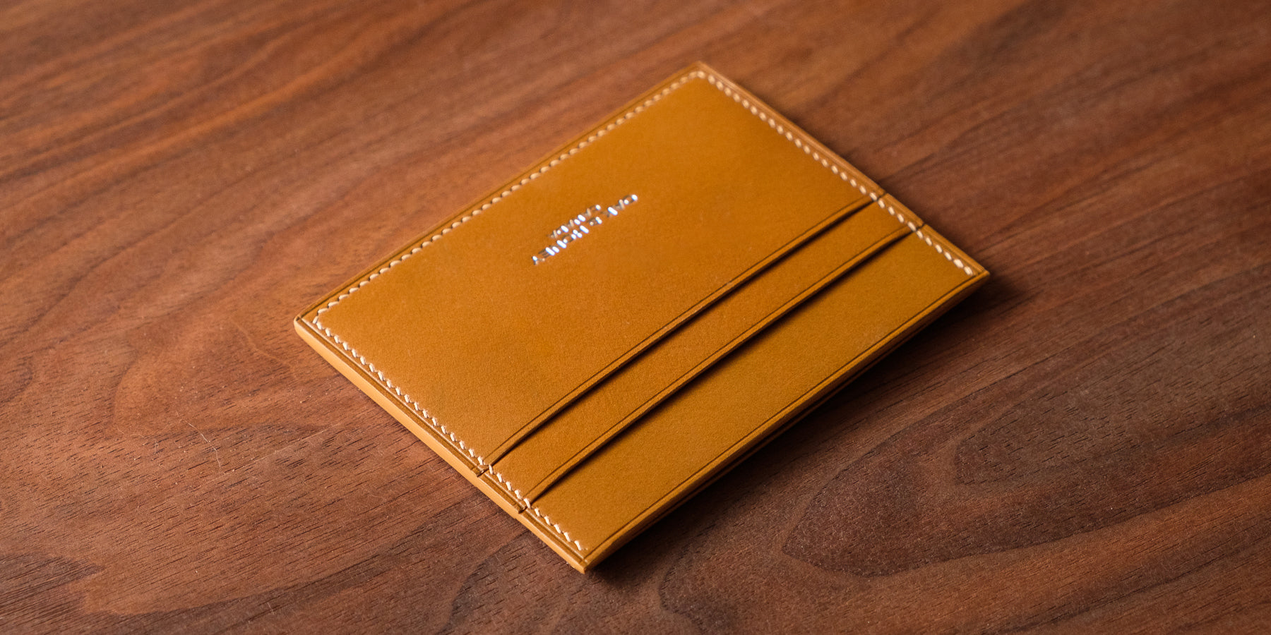 Custom Leather Cardholder - Made in Canada - Oak and Honey Leather Goods