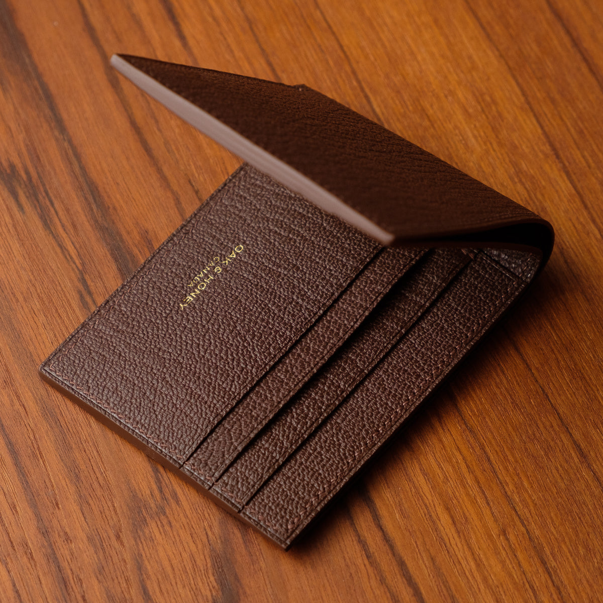 Oak and Honey Leather Goods Bifold Goat Skin