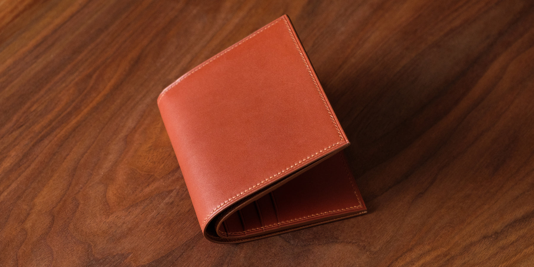 Custom Vertical Bifold - Oak and Honey Leather Goods - Made in Canada