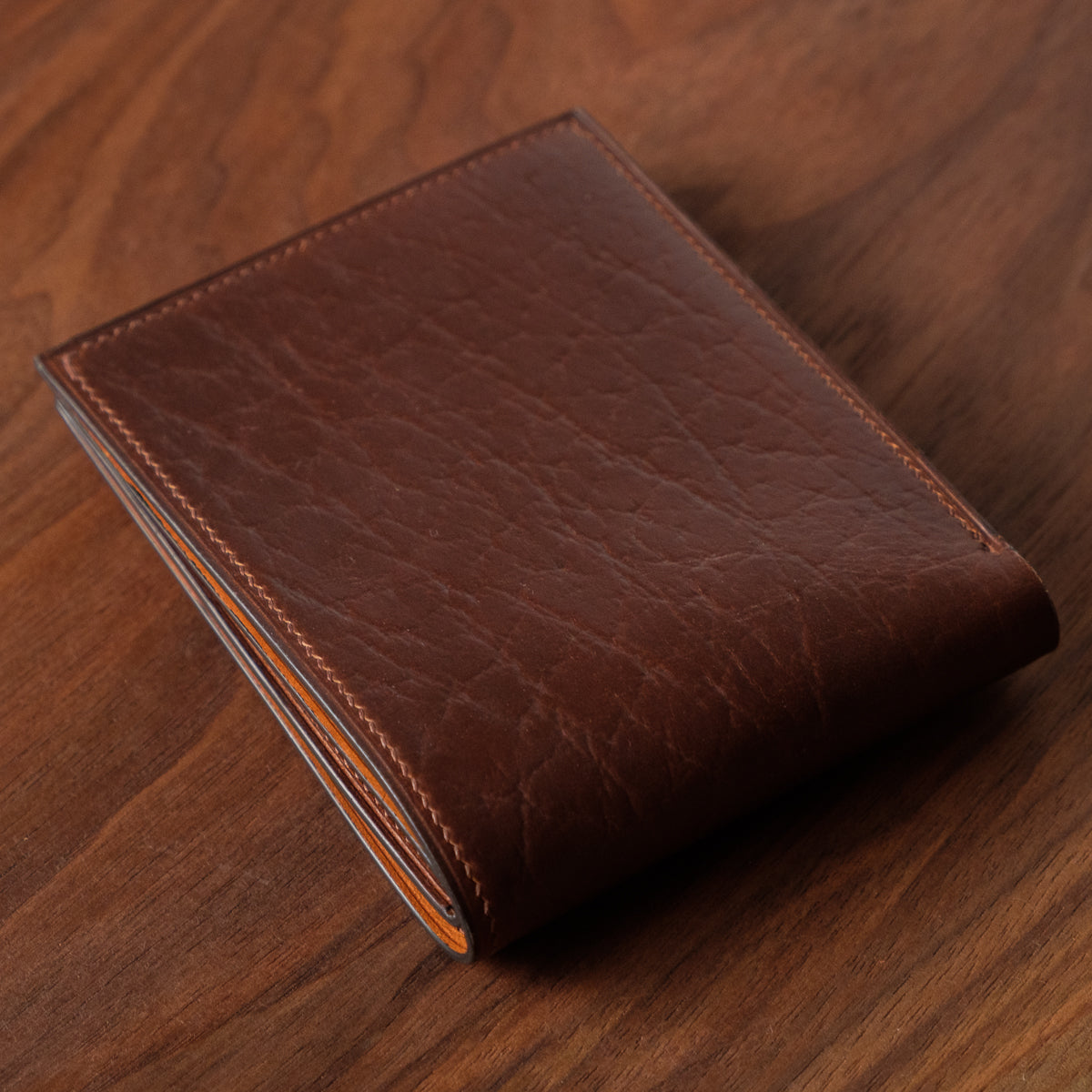 Oak and Honey Leather Goods Bifold Straight Corner Exterior