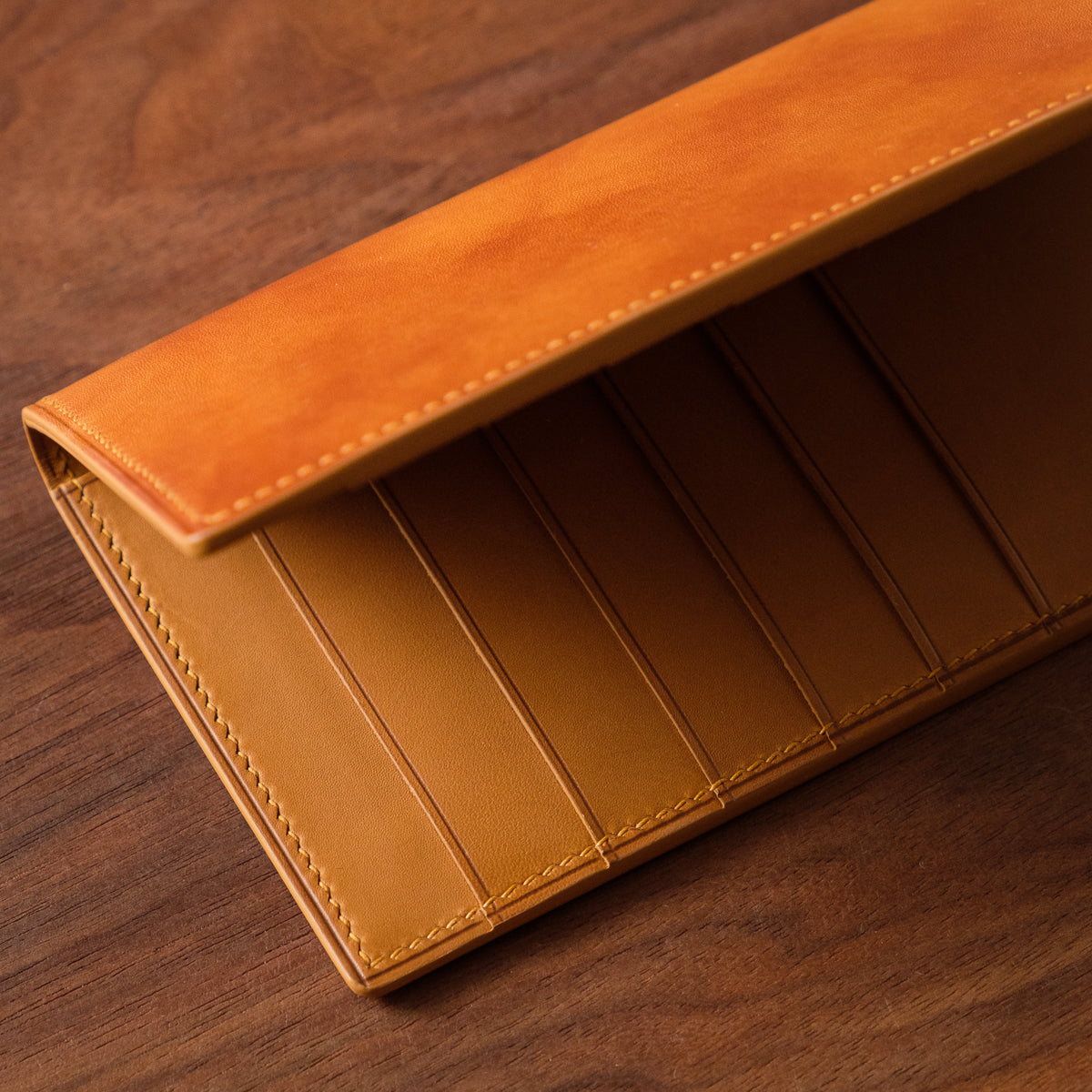 Oak and Honey Leather Goods Long Wallet